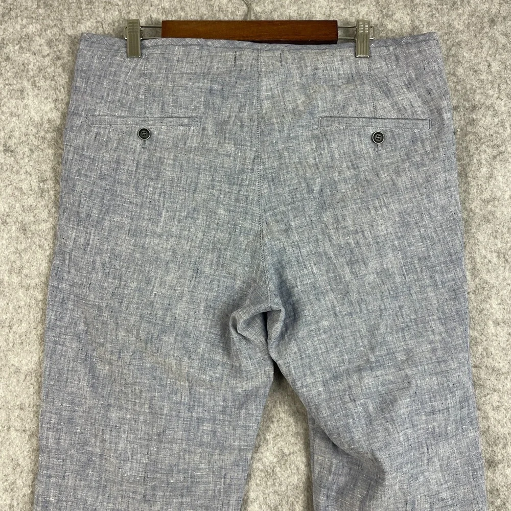 Jos A Bank Reserve Linen Blend Pants Mens 34x30 Blue Tailored Fit Drawstring